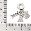 Rack Plating Alloy Crystal Rhinestone European Dangle Charms PALLOY-S189-20P-3