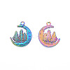 Ion Plating(IP) 201 Stainless Steel Pendants STAS-N098-233M-1