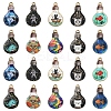 50Pcs 10 Styles Rack Plating Alloy Enamel Pendants ENAM-CJ0003-10-1