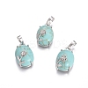 Synthetic Turquoise Pendants G-L512-I06-1