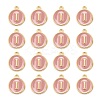 Golden Plated Alloy Enamel Charms ENAM-S118-07I-2