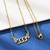 201 Stainless Steel Number 333 with Butterfly Wings Pendant Necklaces LS-NJEW-P332-01A-G-3