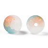 Frosted Baking Paint Crackle Glass Beads with Glitter Powder LS-DGLA-T004-01C-2