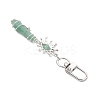 Copper Wire Wrapped Natural Gemstone Pointed Bullet Pendant Decorations HJEW-JM03103-7