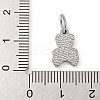 Synthetic Malachite Bear Charms STAS-B075-01P-01-3