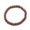 Synthetic Goldstone Bead Stretch Bracelets BJEW-K212-A-002-1