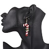 5 Pairs 304 Stainless Steel Glass Seed Beads Christmas Theme Dangle Earrings EJEW-MZ00527-4