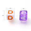 DIY 26 Letter Acrylic Beads Stretch Bracelets Kits for Children's Day DIY-LS0001-04-3