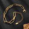 667 Stainless Steel(Grade 201 Equivalent) Chain Bracelets BJEW-P351-01A-G-2
