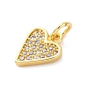 Brass Micro Pave Cubic Zirconia Pendants KK-S510-49G-04-2