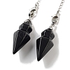 Natural Obsidian Pointed Dowsing Pendulums G-K338-12P-01-2