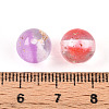 Two Tone Transparent Resin Beads RESI-N042-10mm-12-3