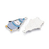 Rack Plating Alloy Enamel Penguin Pendants ENAM-T024-76A-P-2