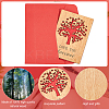 CRASPIRE Rectangle with Pattern Wooden Greeting Cards DIY-CP0006-75J-5