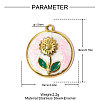 304 Stainless Steel Enamel Pendants STAS-OY015-73G-2