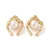 304 Stainless Steel Plastic Bead Stud Earrings EJEW-S227-06G-1
