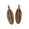 Antique Bronze Plated Feather Shape Zinc Alloy Charms Pendants Fit Jewelry Necklace Findings DIY X-MLF0087Y-NF-1