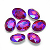 Pointed Back Glass Rhinestone Cabochons RGLA-T018-10x14mm-03-1