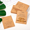 100Pcs Friendship Theme Kraft Paper Jewelry Display Cards CDIS-TA0001-23-6