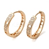 Brass Cubic Zirconia Hoop Earrings for Women EJEW-M238-09KCG-1
