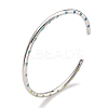 Brass Enamel Cuff Bangles for Women BJEW-G703-08A-P-1