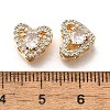 Brass Micro Pave Clear Cubic Zirconia and Glass Multi-Strand Links KK-M318-23G-3