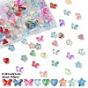 150Pcs 3 Styles Transparent Smooth and Frosted Glass Beads GLAA-YW0004-05B-1