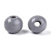 Spray Painted Round Natural Schima Wood Beads WOOD-A018-8mm-11-2