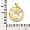 Rack Plating Brass Micro Pave Cubic Zirconia Pendants KK-L226-051G-03-3