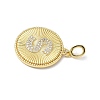 Brass Micro Pave Clear Cubic Zirconia Pendants KK-L253-17G-S-2