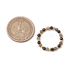 Natural Labradorite Beaded Stretch Rings RJEW-JR00867-07-3