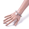 Natural Quartz Crystal Stretch Charm Bracelets BJEW-JB04692-01-4