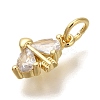 Rack Plating Brass Micro Pave Cubic Zirconia Pendants KK-I720-43G-2
