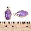 Natural Amethyst Faceted Pendants G-G193-01G-11-3