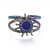 201 Stainless Steel Star Cuff Ring RJEW-S405-141-2