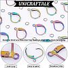 50Pcs Rainbow Color 304 Stainless Steel Leverback Earring Findings STAS-UN0038-46-3