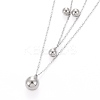 Ball 304 Stainless Steel Jewelry Sets SJEW-H302-17-3
