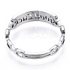 Non-Tarnish 304 Stainless Steel Word Good Luck Adjustable Ring for Women RJEW-T027-13P-4