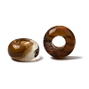 Watermelon Stone Glass European Large Hole Beads G-Q442-04-2