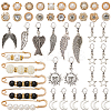 Alloy Pendants & Alloy Safety Pin Brooch AJEW-SP0002-03A-1