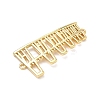 Brass Hollow Trapezoid Connector Charms KK-P345-14G-2