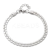 304 Stainless Steel Snake Link Chain Bracelets for Women BJEW-F488-22P-4