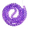 Baking Paint Transparent Glass Beads Strands X-DGLA-A035-T6mm-A11-3