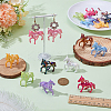 18Pcs 9 Colors Opaque Acrylic Pendants SACR-WR0001-05-4
