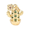 Brass Micro Pave Cubic Zirconia Pendants KK-D258-05G-02-1