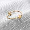 304 Stainless Steel Open Cuff Ring for Women RJEW-A071-01E-G-1