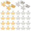40Pcs 2 Colors 304 Stainless Steel Stud Earring Findings STAS-LP0002-09-1