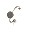 Tarnish Resistant 304 Stainless Steel Pad Ring Settings STAS-H217-01P-02-1