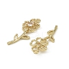 Brass Micro Pave Cubic Zirconia Pendants KK-C107-09A-G-2