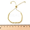 Brass Round Beads Slider Bracelets for Women BJEW-D317-13A-G-5
